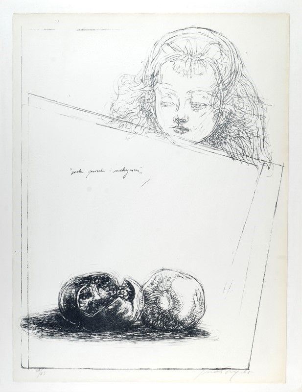 Piero Guccione - Paola Guarda i Melograni