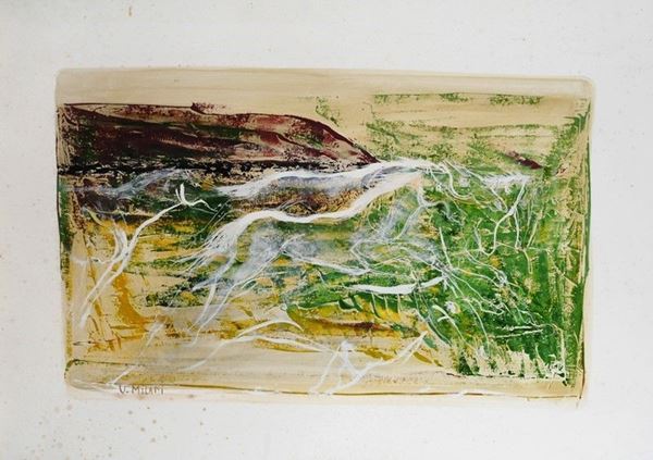 Umberto Milani : Senza titolo  - Tempera su carta - Asta Arte Moderna e Contemporanea - Galleria Pananti Casa d'Aste