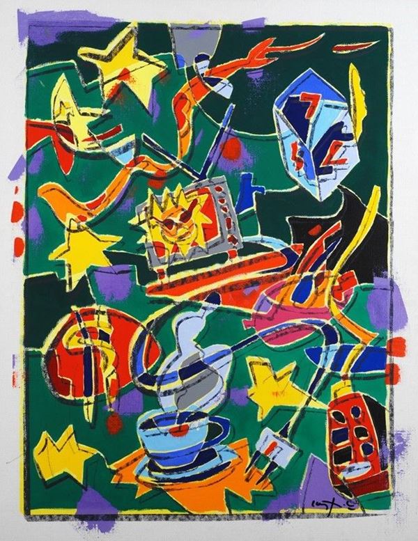 Ugo Nespolo : Fantasia  - Auction Modern and Contemporary art - Galleria Pananti Casa d'Aste