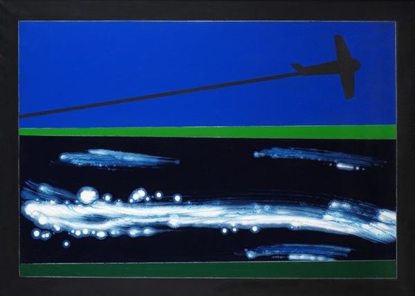 Franco Angeli : Orientale  (Metà anni '80)  - Tecnica mista su tela - Asta Arte Moderna e Contemporanea - IV - Galleria Pananti Casa d'Aste