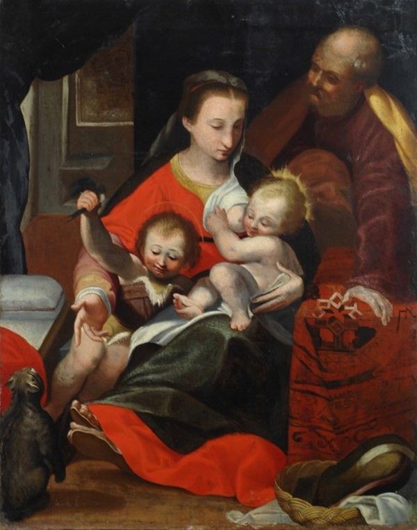 Da Federico Da Barocci : Holy Family  - Oil painting on canvas - Auction Old paintings, ceramics, sculptures and oriental art - Galleria Pananti Casa d'Aste