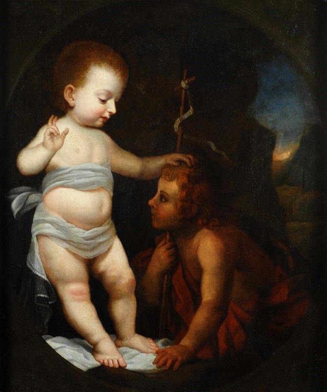 Scuola Fiorentina, XVII Sec. - San Giovannino e Cristo