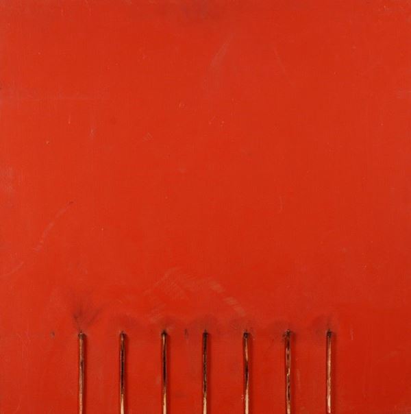 Bernard Aubertin : Dessin de feu  (2010)  - Fiammiferi bruciati su tavola - Asta Arte Moderna e Contemporanea - IV - Galleria Pananti Casa d'Aste