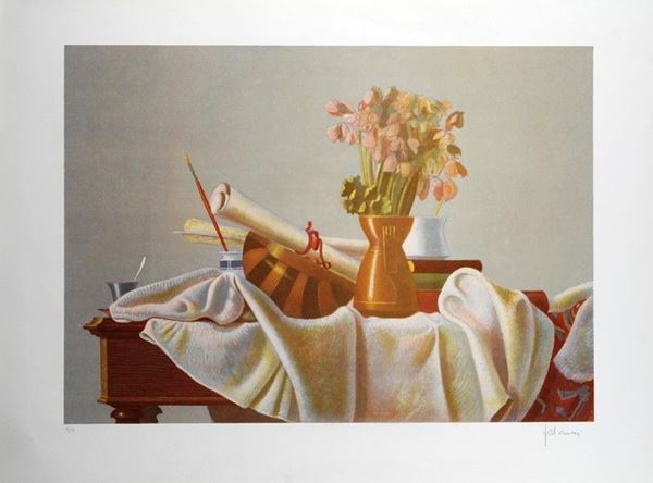Walter Falconi : Senza titolo  - Litografia a colori - Asta GRAFICA ED EDIZIONI - Galleria Pananti Casa d'Aste