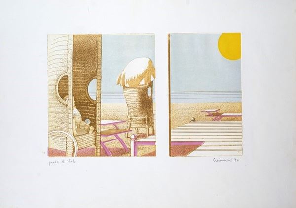 Cremonini : Senza titolo  (1970)  - Acquaforte - Asta GRAFICA ED EDIZIONI - Galleria Pananti Casa d'Aste