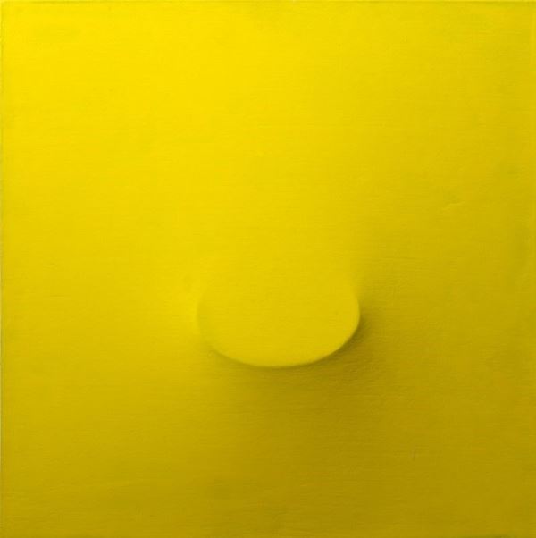 Turi Simeti : Un ovale giallo  (2013)  - Acrilico su tela sagomata - Asta Arte Moderna e Contemporanea - IV - Galleria Pananti Casa d'Aste
