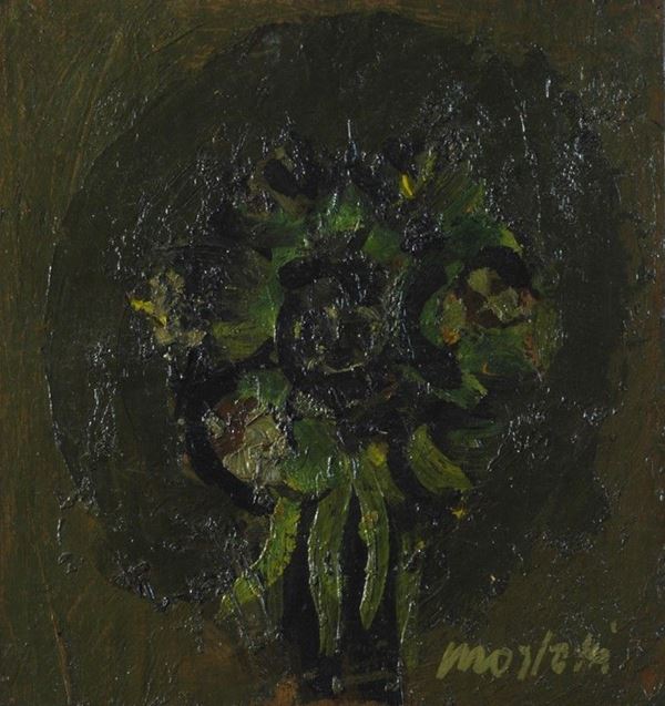 Ennio Morlotti : Fiori  ((1965))  - Olio su tela - Asta AUTORI DEL XIX E XX SEC - III - Galleria Pananti Casa d'Aste