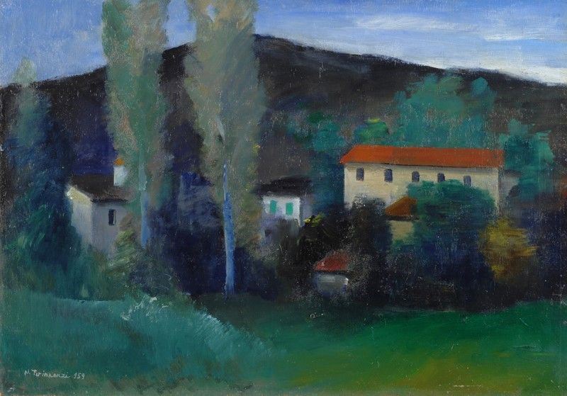 Nino Tirinnanzi - Paesaggio con Casolari