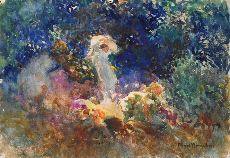 Plinio Nomellini - Figura nel Giardino