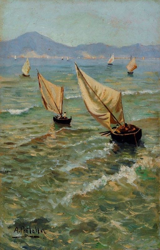 Attilio Pratella - Barche a vela