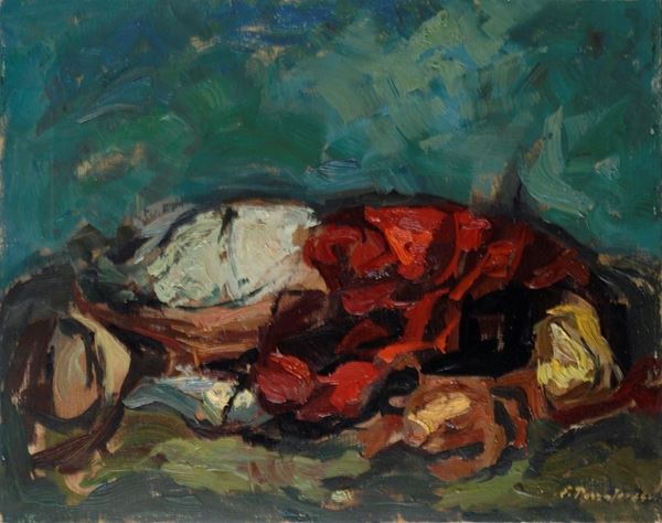 Epifanio Pozzato : Crostacei  (1965)  - Olio su tela - Asta ARTE MODERNA E CONTEMPORANEA - Galleria Pananti Casa d'Aste