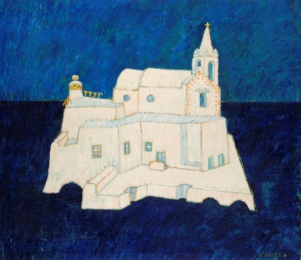 Arturo Cavalli : The island of purgatory  (1965)  - Oil painting on canvas - Auction Modern and Contemporary art - Galleria Pananti Casa d'Aste