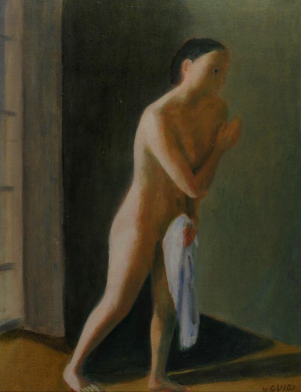 Virgilio Guidi - Figura (fronte); Ritratto (retro)