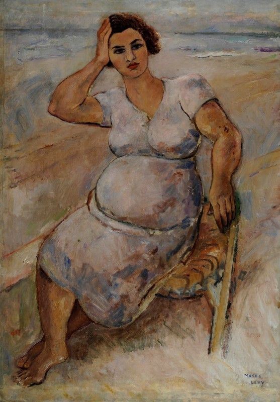 Moses Levy : La Rosina del Bagno Cerri  (1937)  - Olio su tela - Asta AUTORI DEL XIX E XX SEC - III - Galleria Pananti Casa d'Aste