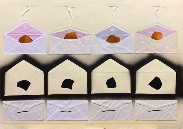 Concetto Pozzati : Senza titolo  (1976)  - Tecnica mista su carta - Asta Arte Moderna e Contemporanea - III - Galleria Pananti Casa d'Aste