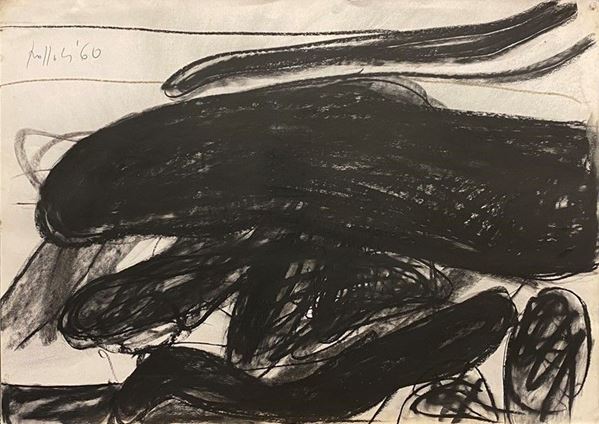 Concetto Pozzati : Senza titolo  (1960)  - Tecnica mista su carta - Asta Arte Moderna e Contemporanea - III - Galleria Pananti Casa d'Aste