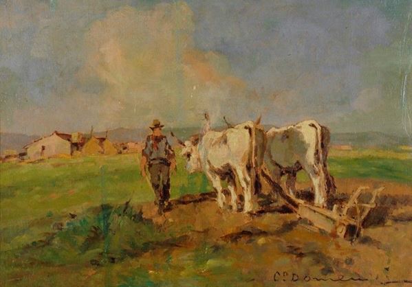 Carlo Domenici - Buttero e buoi 