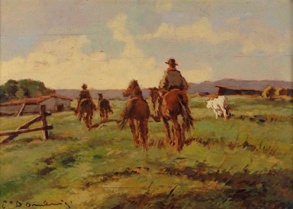 Carlo Domenici - Butteri a cavallo