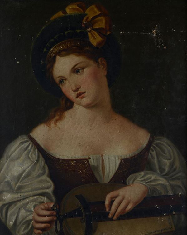 Anonimo, XVIII sec. - Suonatrice