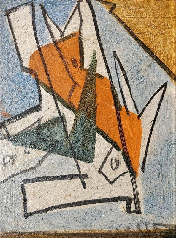 Piero Maggioni : I lirici  (1970)  - Olio su tela - Asta AUTORI DEL XIX E XX SEC, ARTE MODERNA E CONTEMPORANEA - Galleria Pananti Casa d'Aste