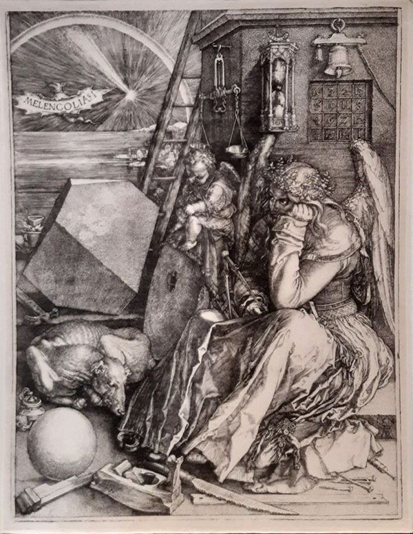 Albrecht Durer : La malinconia  (XIX/XX sec)  - Stampa - Asta ANTIQUARIATO - Galleria Pananti Casa d'Aste
