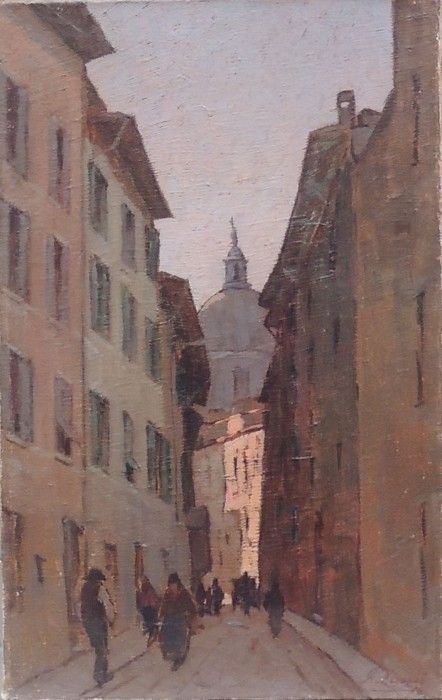 Giovanni Lomi - Una via della vecchia Brescia