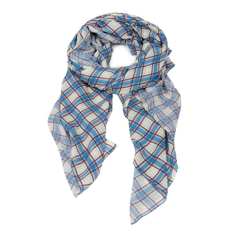Antonio Liverano - Sciarpa Madras Blue