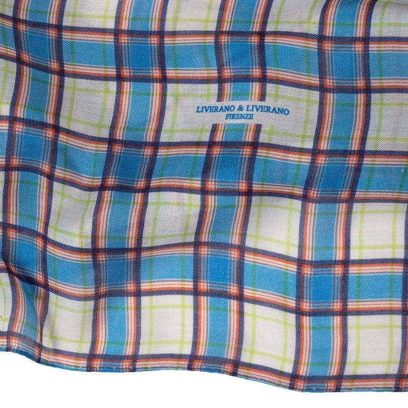 Antonio Liverano - Sciarpa Madras Blue