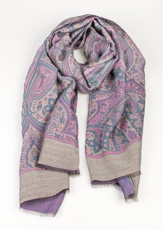 Antonio Liverano - STOLA PAISLEY GRIGIO