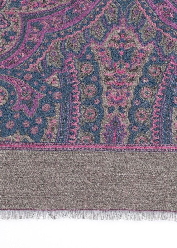 Antonio Liverano - Stola Paisley Grigio