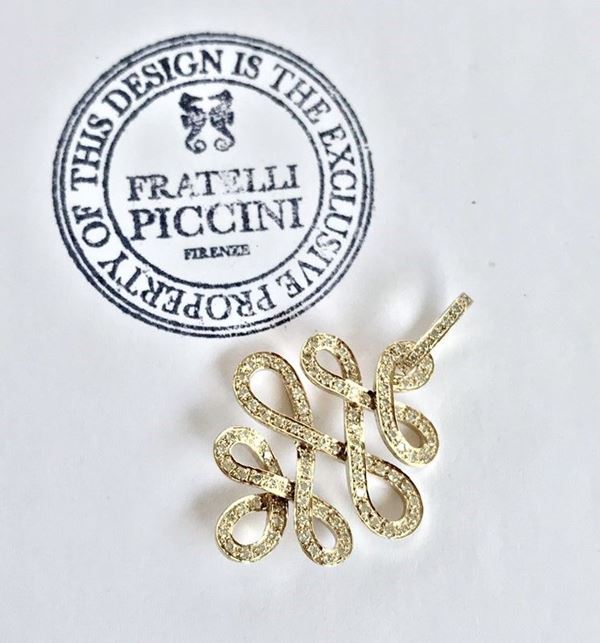 Fratelli Piccini - Pendente in oro bianco con catenina