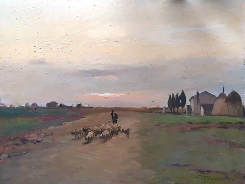 Cafiero Filippelli - Paesaggio con Gregge