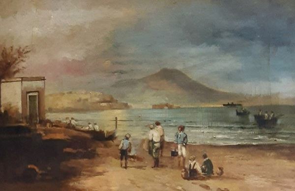Anonimo, XIX - XX sec. - Paesaggio napoletano