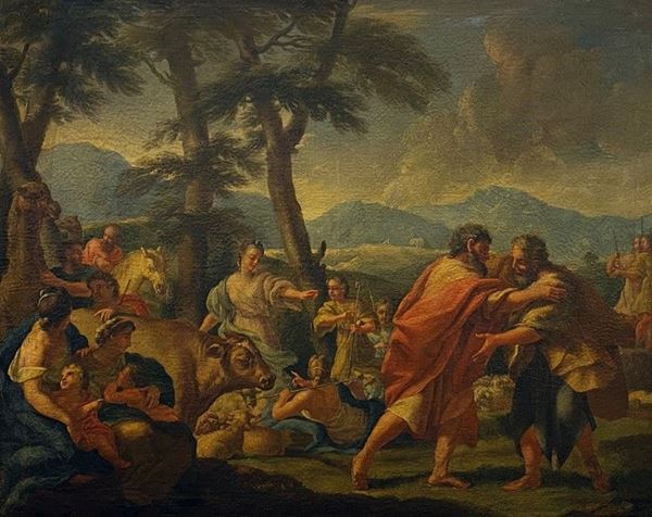 Scuola Napoletana, XVIII sec. - Jacob and Laban