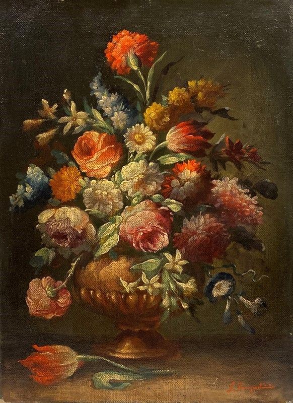 Anonimo, XX sec. - Fiori nel vaso