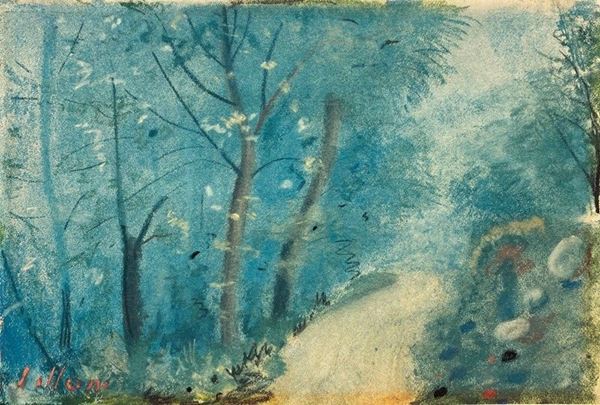 Umberto Lilloni - Strada tra gli alberi