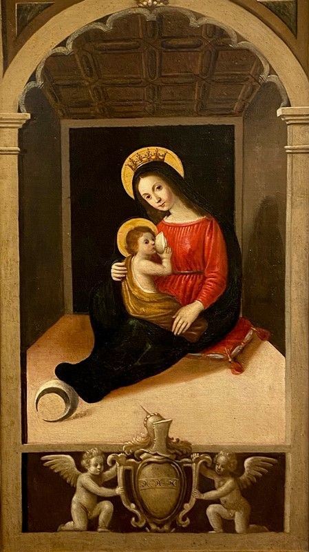 Scuola Senese, XVII sec. - Madonna del Latte