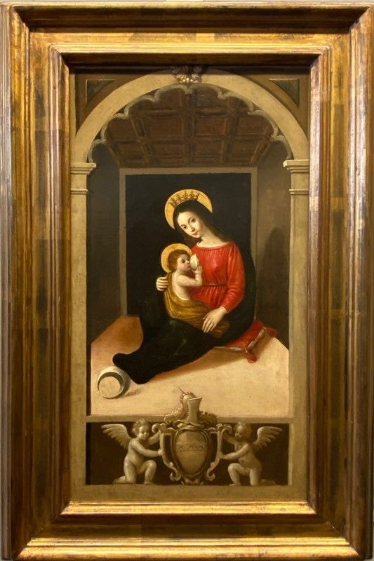 Scuola Senese, XVII Sec. - Madonna del Latte