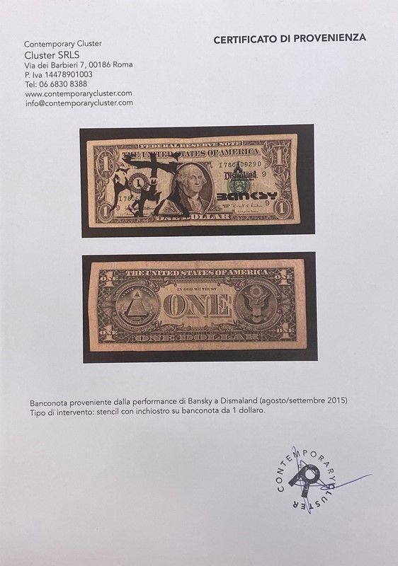Banksy - Dismal Dollar (real Currency)