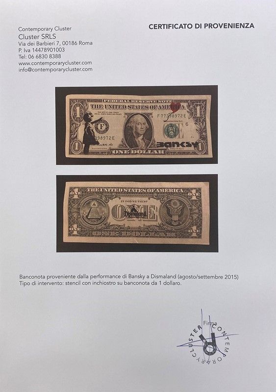 Banksy - Dismal Dollar (real Currency)