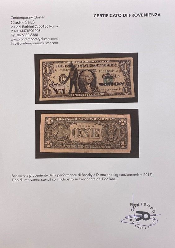 Banksy - Dismal Dollar (real Currency)