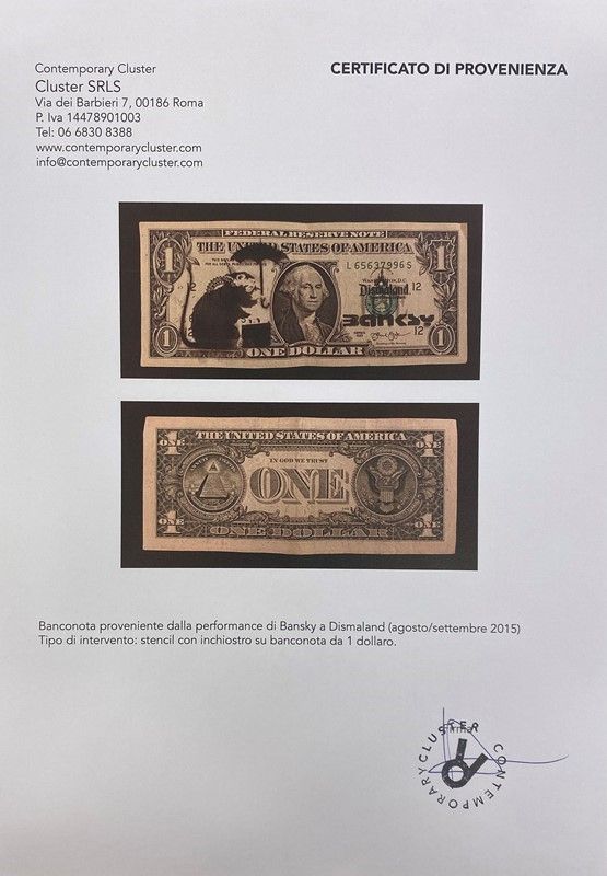 Banksy - Dismal Dollar (real Currency)