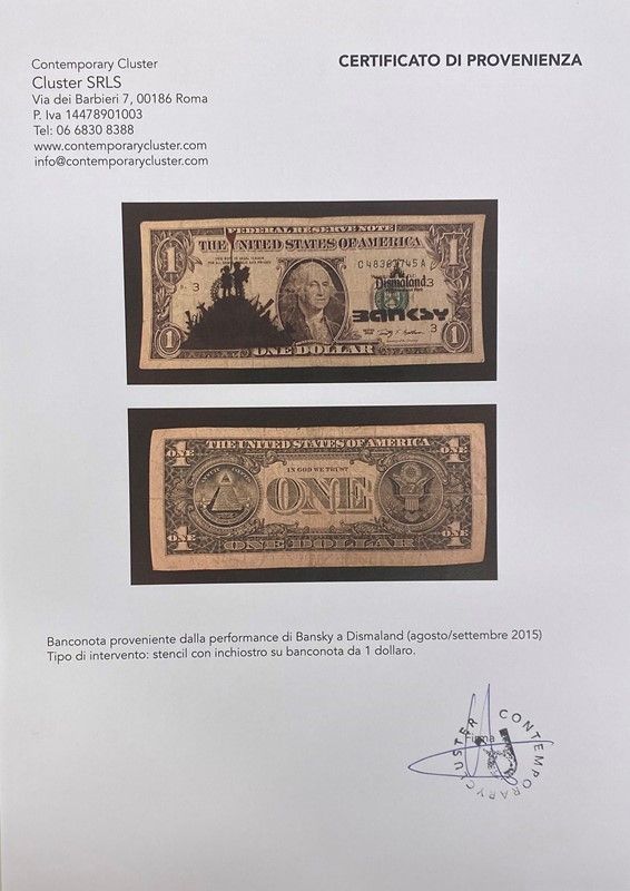 Banksy - Dismal Dollar (real Currency)