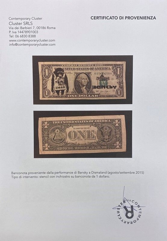 Banksy - Dismal Dollar (real Currency)