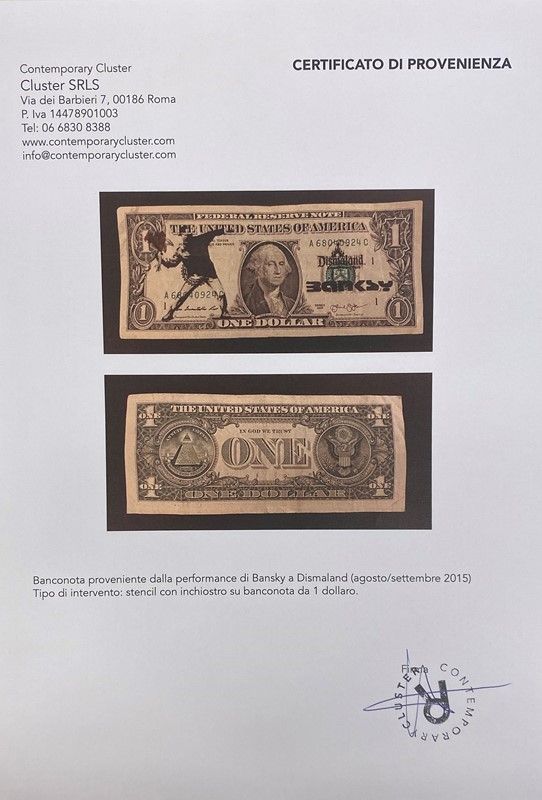 Banksy - Dismal Dollar (real Currency)