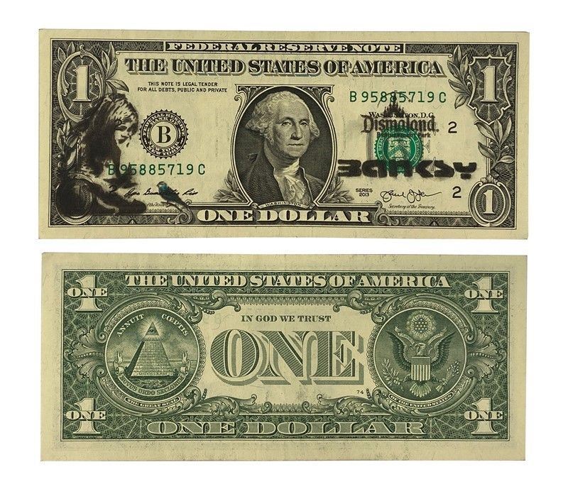 Banksy - Dismal Dollar (real Currency)