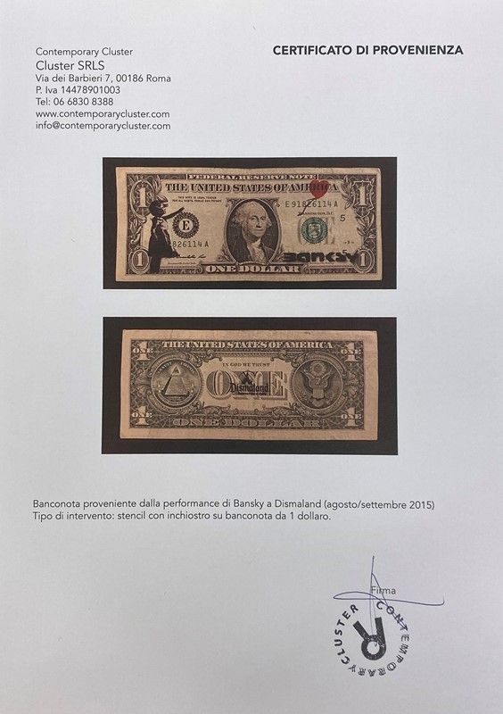 Banksy - Dismal Dollar (real Currency)