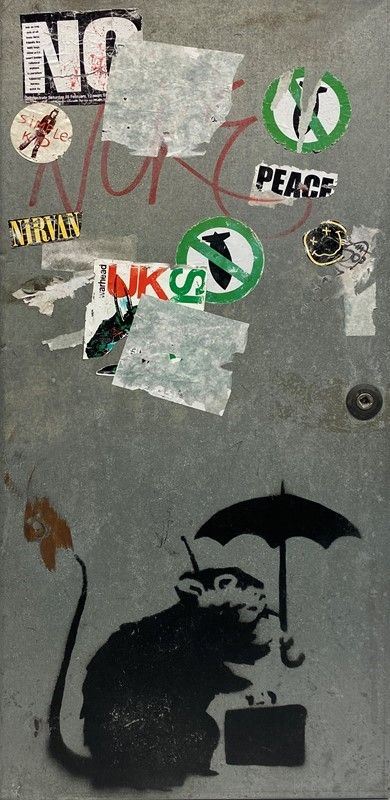Banksy - Umbrella Rat