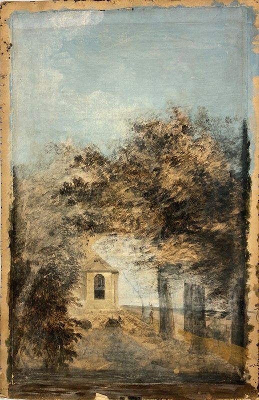 Anonimo, XX sec. - Paesaggio con alberi (Hyde Park)