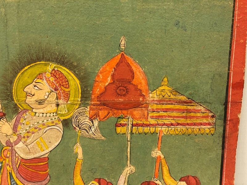 Maharaja a Cavallo con Cinque Attendenti